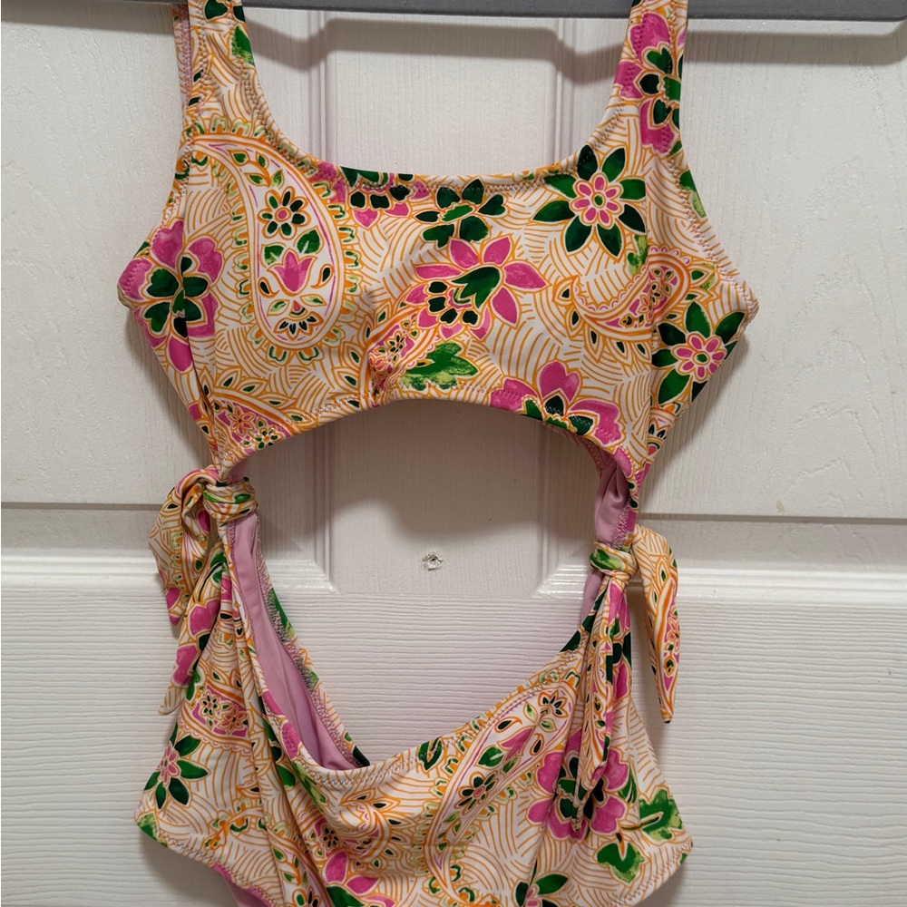 Aerie Floral Cheeky One Piece Swimsuit